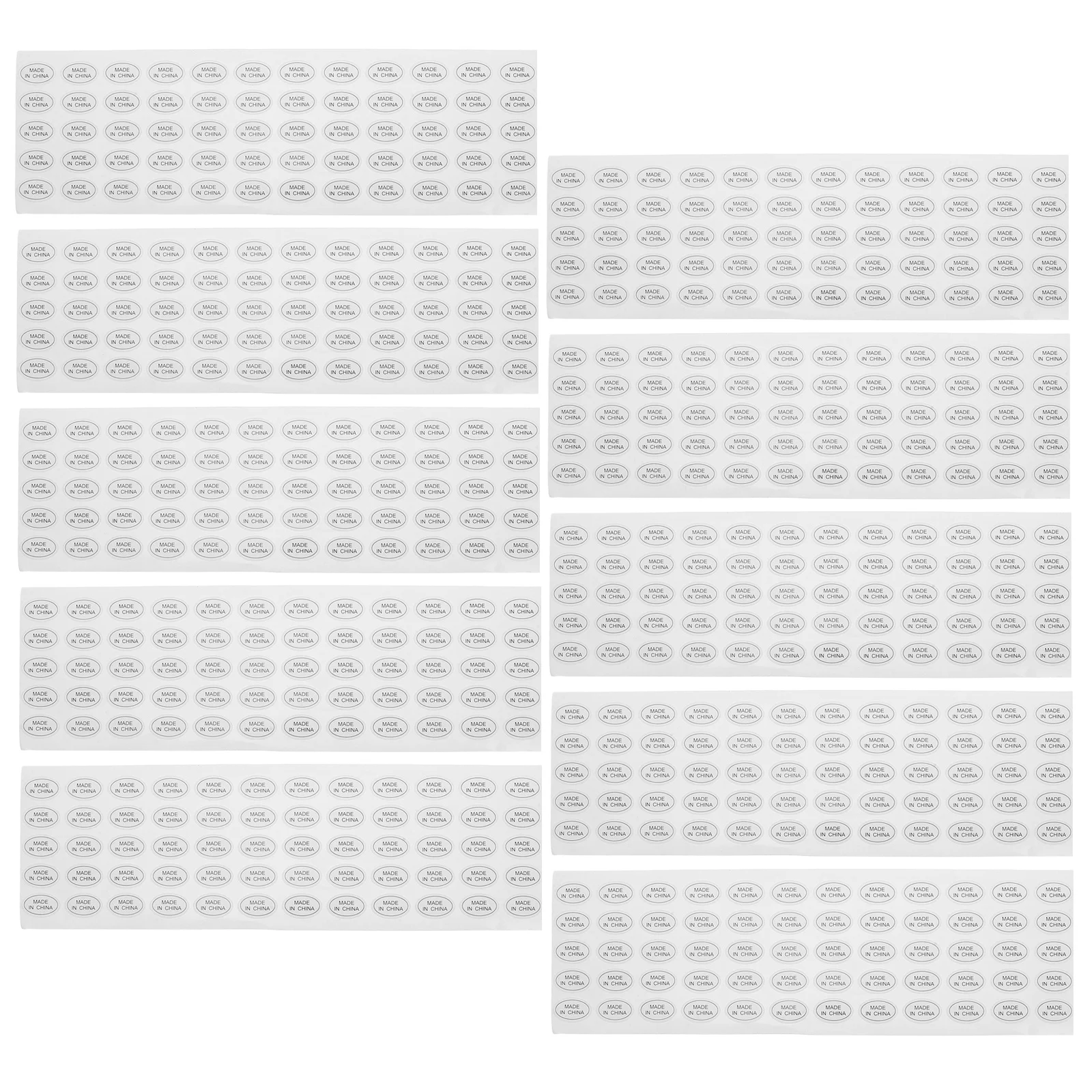 1200Pcs Printable White Labels for Kitchen Storage Waterproof Oil Proof PVC Self Adhesive Blank Oval Stickers Food Packaging