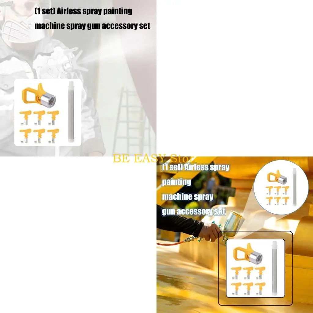 

E28F Heavy Duty Airless Paint Sprayer Accessories Set Nozzles Filter Nozzle Seat For Construction Automotive Projects