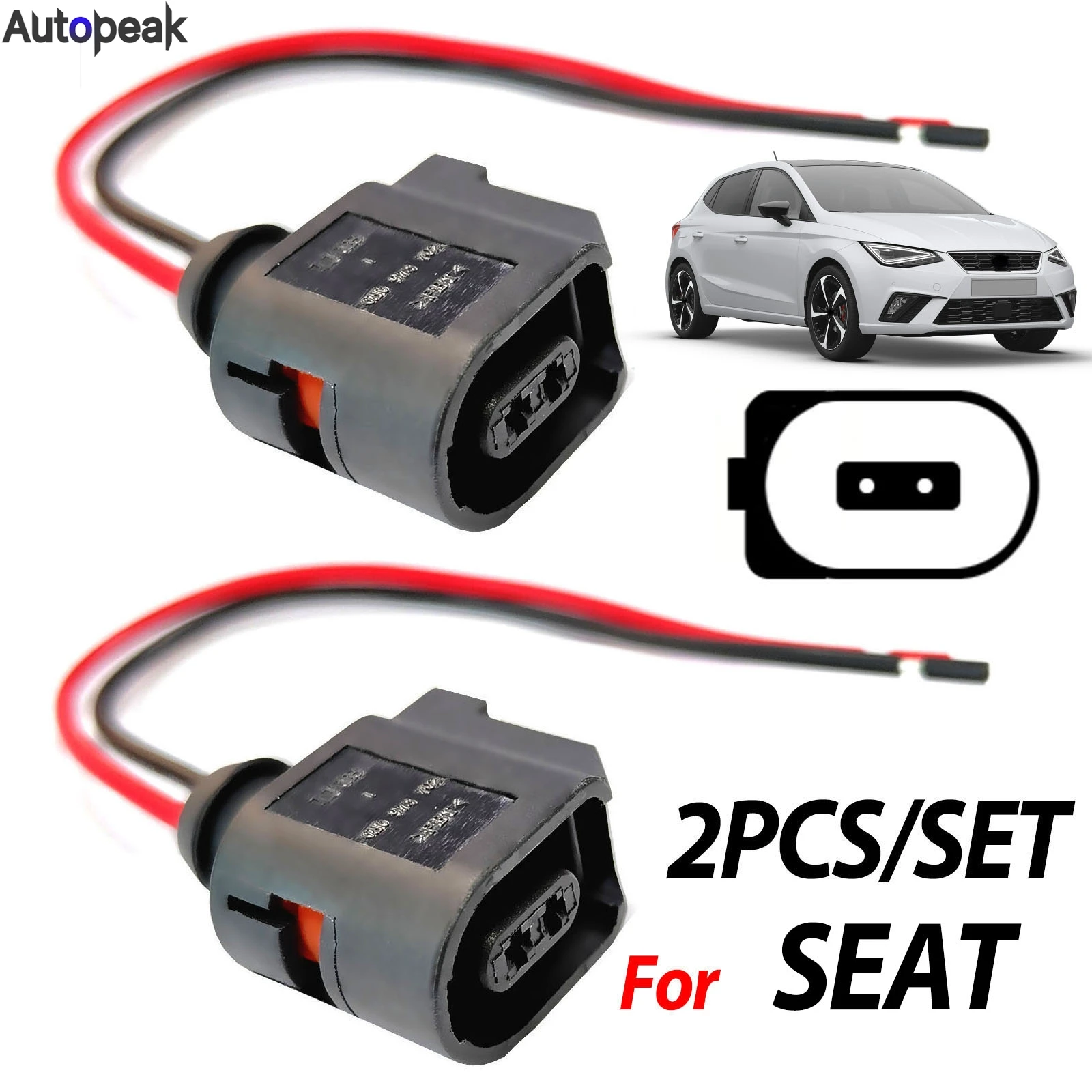 2x Stecker Für SEAT Arona Cupra Ateca Formentor Leon Cordoba Ibiza Mii Tarraco Toledo ABS Sensor Stecker Reparatur Verkabelung 6E0973702