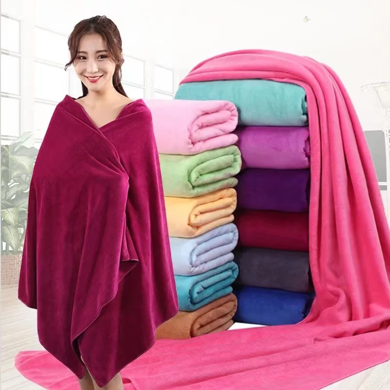 Quick-dry Home Hotel Large Size Massage Beach Bathrobe  Soft Beauty Salon Steaming Bed Sheet Bath Towels for Adults