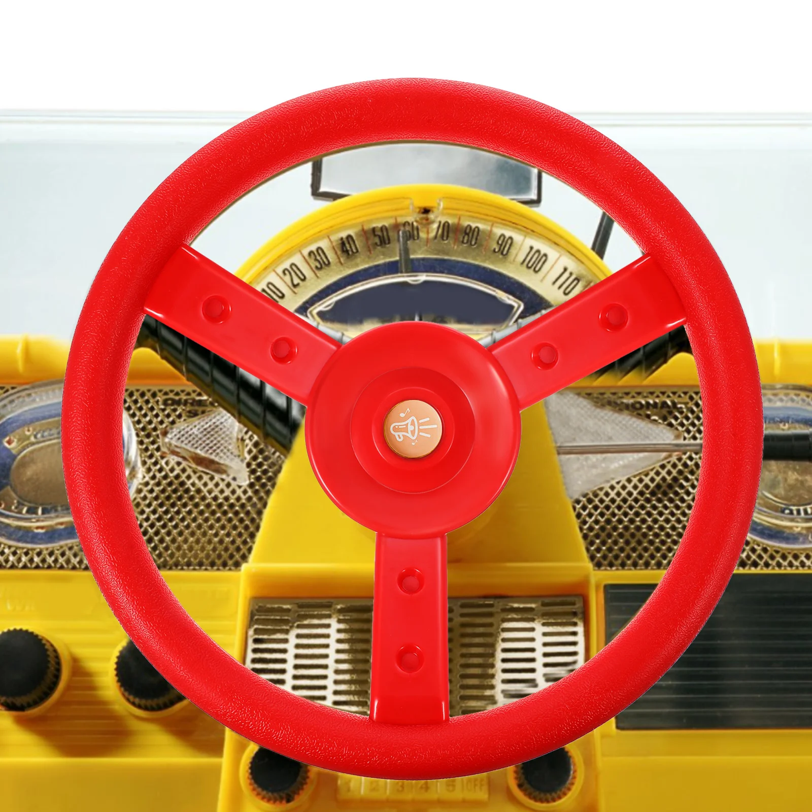 

2Pcs Plastic Steering Wheel for Kids Bright Colors Smooth Grip Sturdy Pe Material Easy Installation Playground Accessories