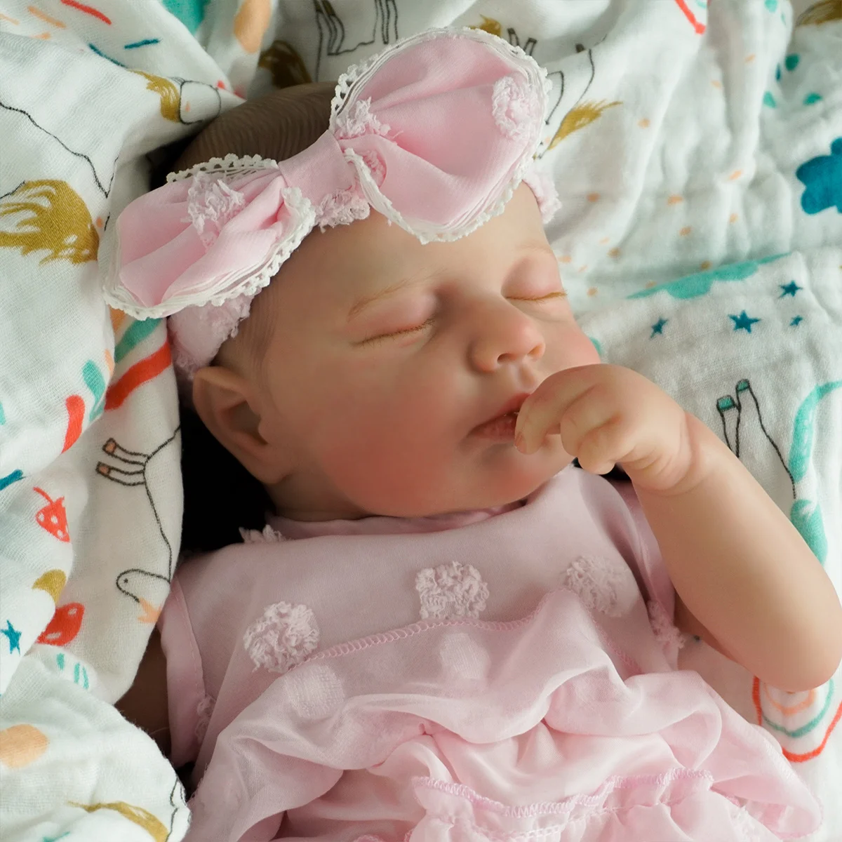 JOYORA Reborn Doll Soft Fabric Body Realistic Handmade Doll Reborn Baby Doll Children' Playmate Birthday Gift Art Collection Toy