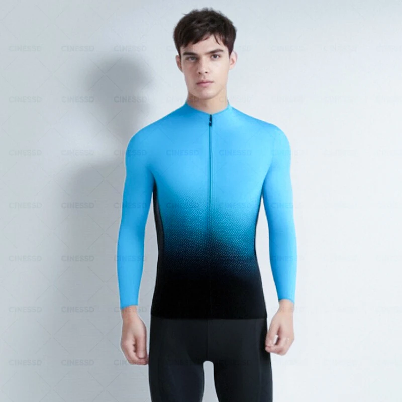 Giacca da ciclismo estiva anti-uv abbigliamento da ciclismo da corsa da uomo maniche lunghe abbigliamento da ciclismo maglia da ciclismo leggera