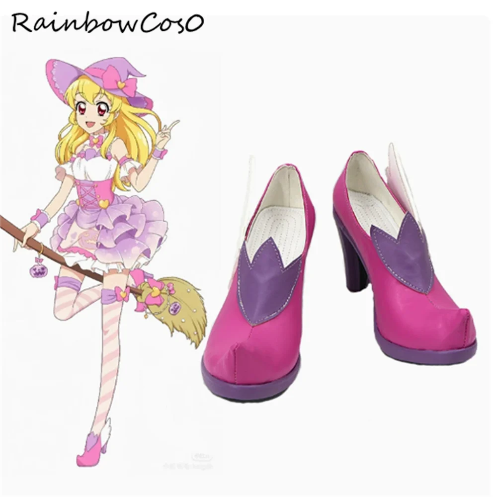 Hoshimiya Ichigo Aikatsu! Series Cosplay Shoes Boots Game Anime Party Halloween Chritmas RainbowCos0 W4449