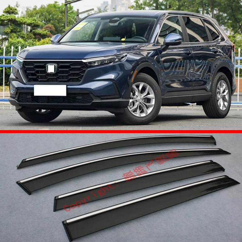 

For Honda CRV CR-V 2023 2024 Car Window Sun Rain Shade Visors Shield Shelter Protector Cover Sticker