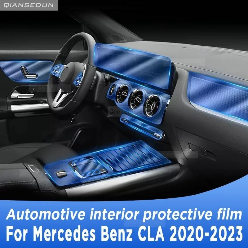 

For Mercedes Benz CLA 2020-2023 Gearbox Panel Navigation Automotive Interior Screen Protective Film TPU Anti-Scratch