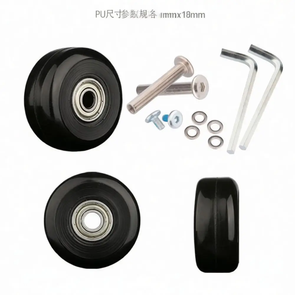 Universal Suitcase Replacement Wheels Luggage Rubber Casters Silent Repair Kits Durable Wear Resistant Rolling Accessory Bag