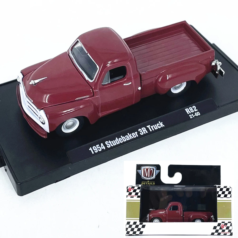 M2 Machines 1/64 1954 studebaker 3R Truck R82 Red Die-cast Alloy Car Model Collection Gift Toy