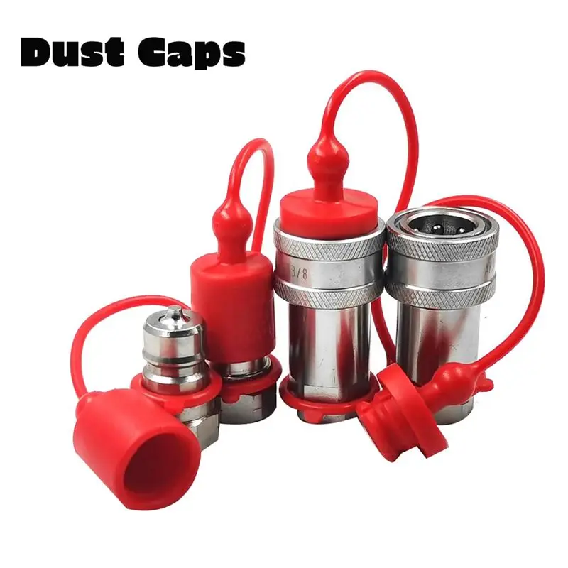BAAG-3Set 3/8Inch NPT Thread ISO7241-1A Hydraulic Quick Disconnect Coupler Set With Dust Cap