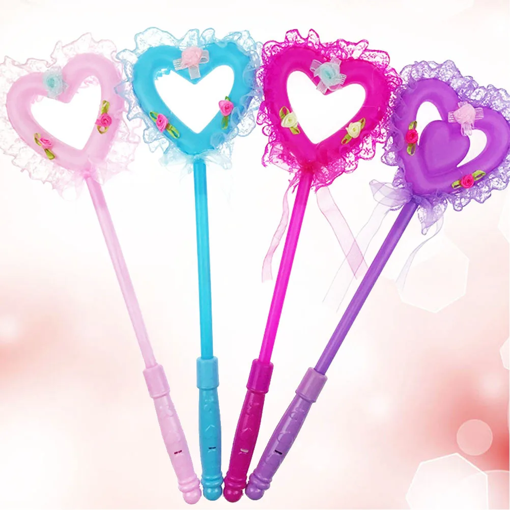 

Heart Shaped Flashing Stick in Lovely Lace Style - Illuminated Cheer Prop for Parties, Bars, Clubs, Sports Events, Shows