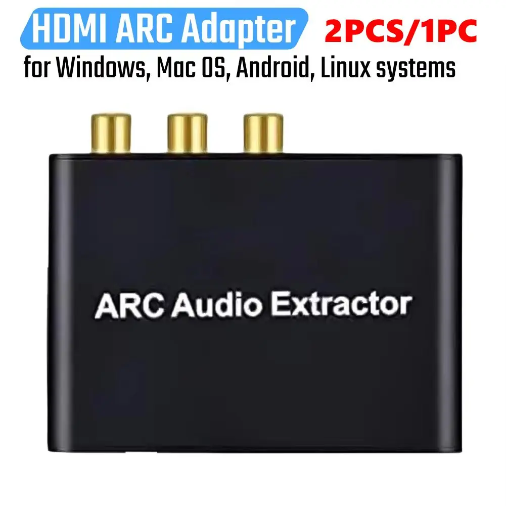 

2/1PC HDMI-Compatible ARC Audio Extractor ARC To SPDIF Coaxial L/R Stereo 3.5mm Jack HDMI-Compatible ARC Adapter Audio Converter