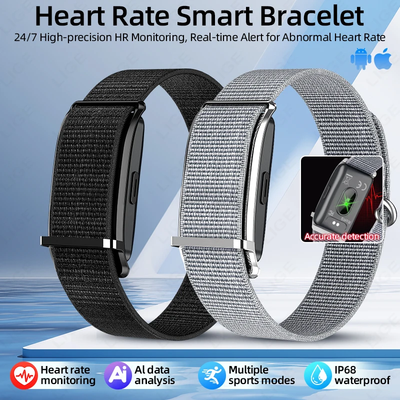 

LIGE Smart Watch Fitness Sports No Screen Watch Heart Rate Blood Oxygen Health Monitor Man Smart watch Women For Android IOS New
