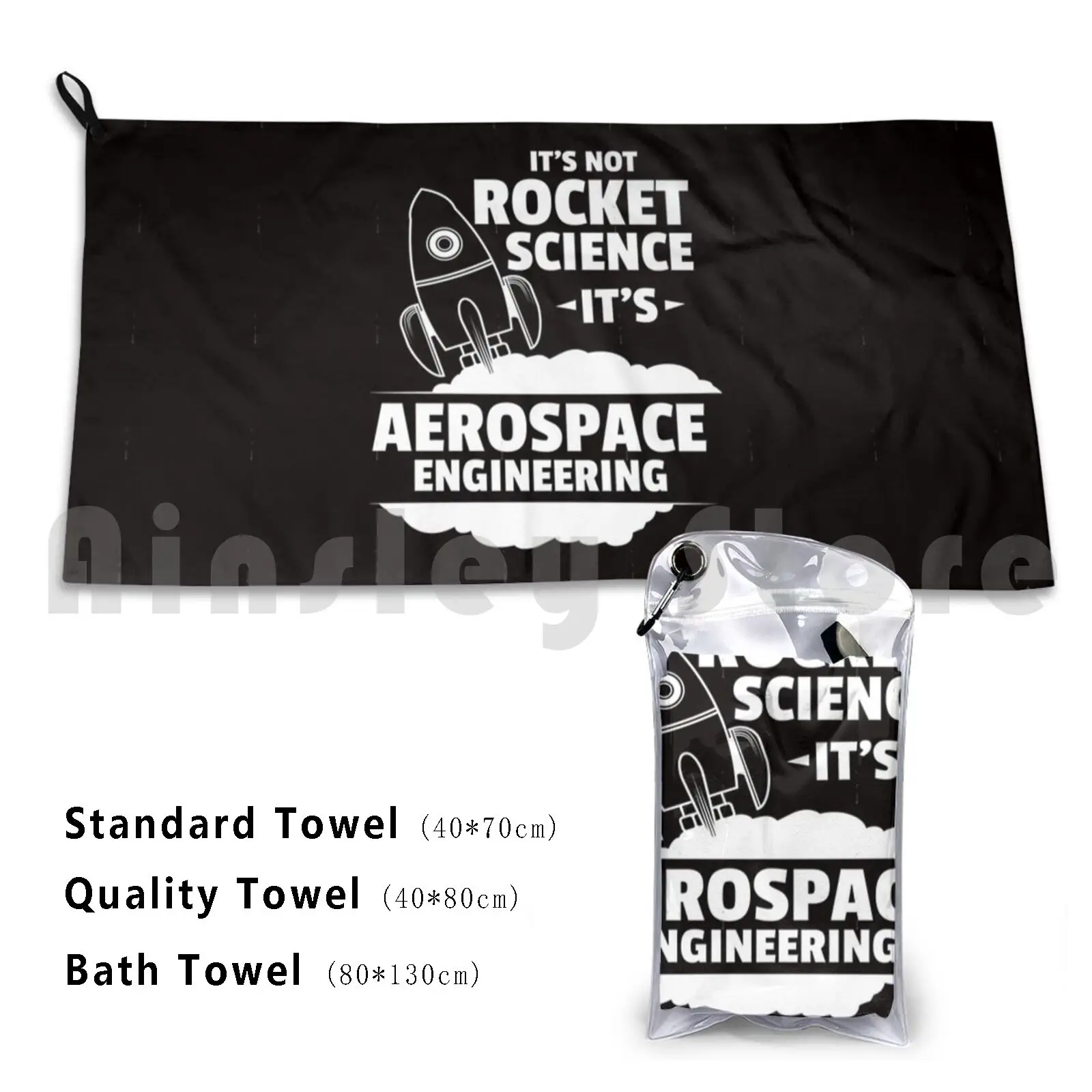 Camisa de ingeniero aeroespacial No es cohete ciencia Toalla de baño cojín de playa cohete nave espacial cohete espacial