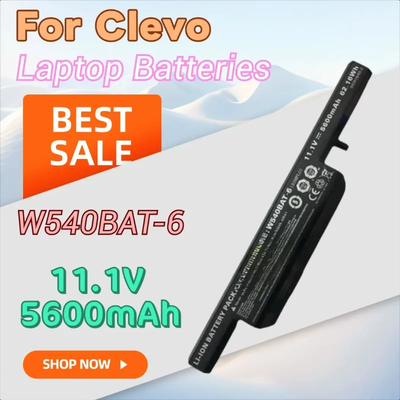 

100% новый сменный аккумулятор для ноутбука 11,1 В 5600 мАч W540BAT-6 для Clevo W550SU W540SU W540 W550EU W55EU W540EU W54EU W550 NT310-H