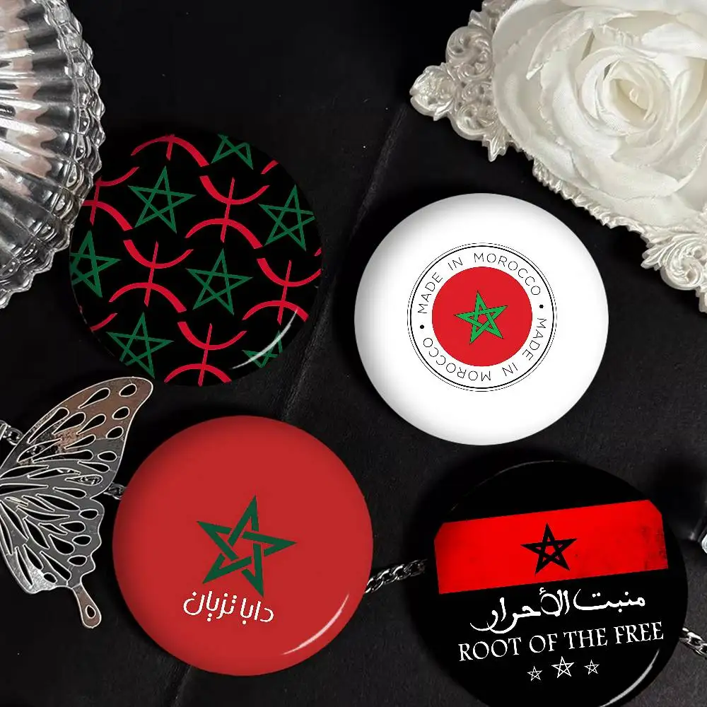 M-Morocco Map Flag New  Brooches Soft Button Pin Funny Silly Gnarpy on A Skateboard Meme Badge Gamer Collection Gifts