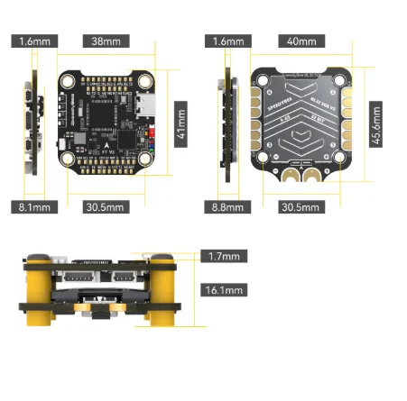 

SpeedyBee F722 Mini Flight Control System With 30mm Motor Four in One Power and 65A 32 Bit ESC Technology