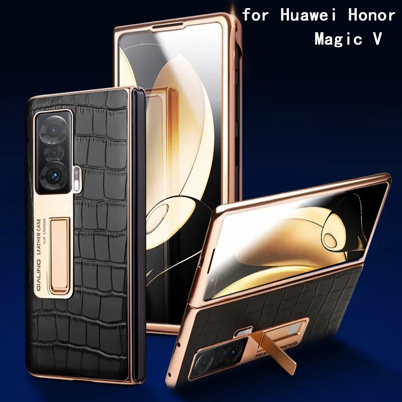 Luxury Genuine Leather Carcasa for Huawei Honor Magic V Case Flip Folding Phone Funda for Honor Magic V Fundas Coque Capa magicv