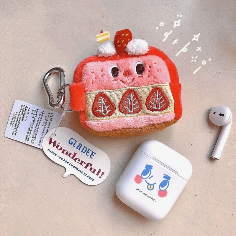 Strawberry  Pattern Coin Purses Cute Key Earphone Storage Bag Fashion Kawaii Mini Wallet Fluffy Sweet Organize Pouch Zipper