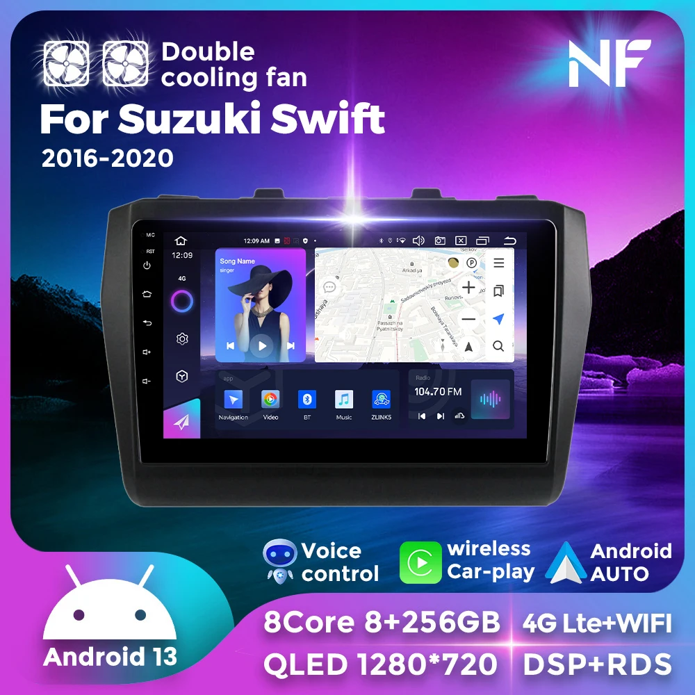 

NaviFly 2K Screen Wireless Carplay Android Auto For Suzuki Swift 5 2016-2020 Car Radio Multimedia Player GPS intelligent systems