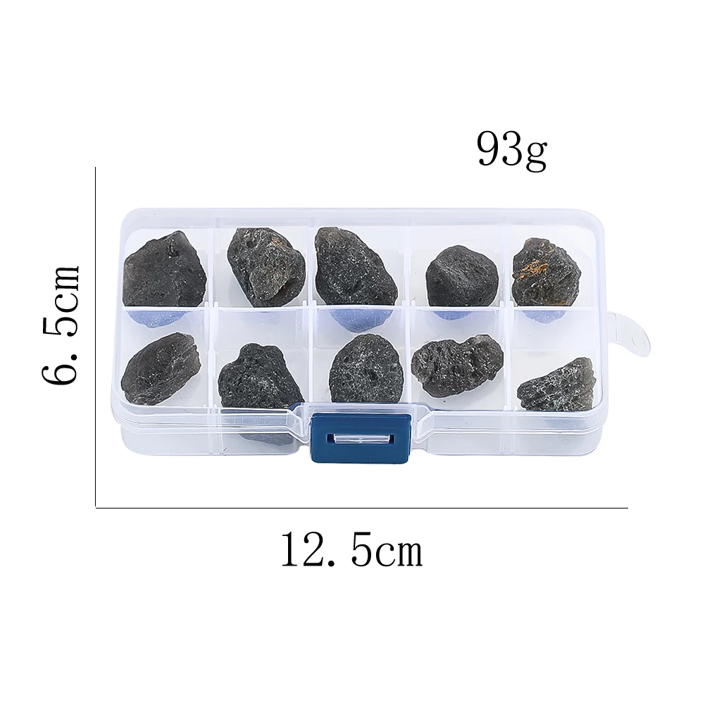 Natural Australasian Tektites 10pcs Set Meteorite Raw Stone Crystal Ore Specimen With Box Room Decor Ornament Art Collection