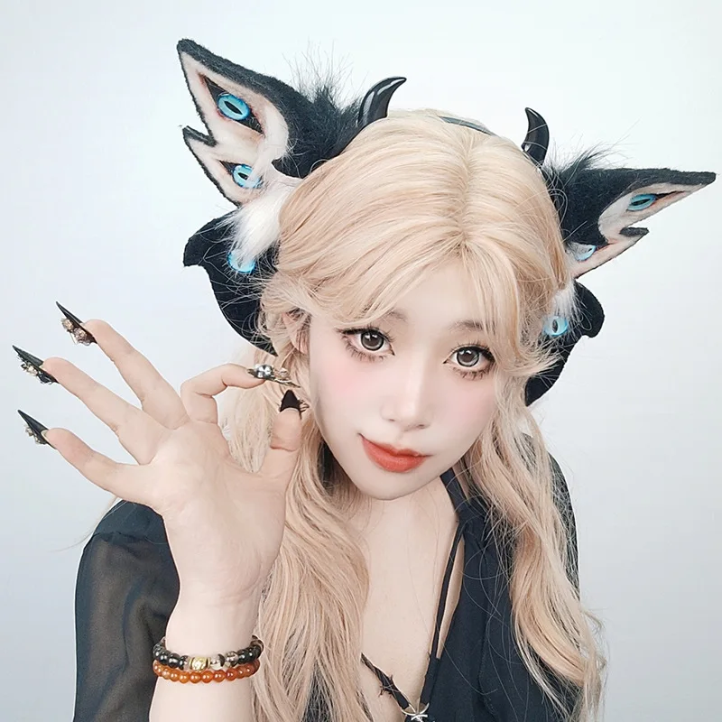 Halloween Demon Cthulhu Ear Headgear Comic Show Dress Up Simulation Animal Ear Simulation Plush Ear Headband Hair Accessories