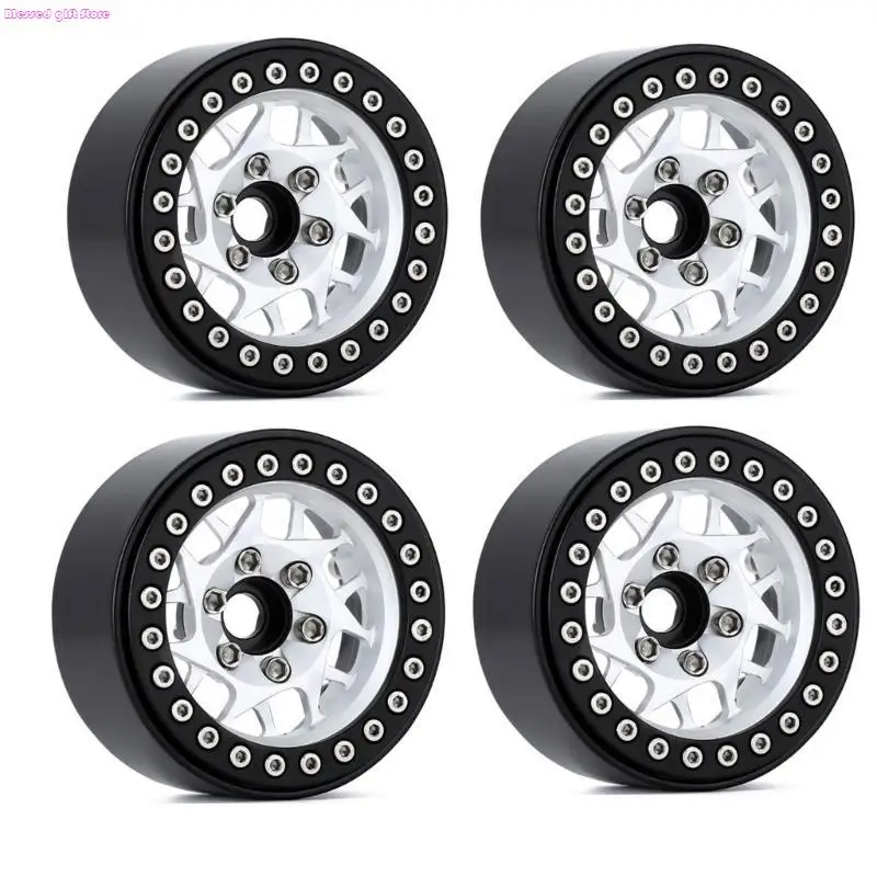 D0JC Set of 4 Remote Control Wheel Metal Wheel Rims Tool for 1/10 Model Supplies for Toy Car Collectors for SCX10