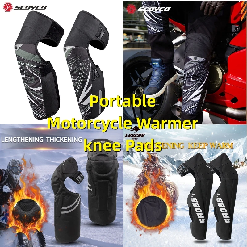 

Motorcycle Knee Pads Thickened Warm Cold and Windproof Knee Pads Quick Put On Quick Take Off Portable Riding Winter Knee Pads