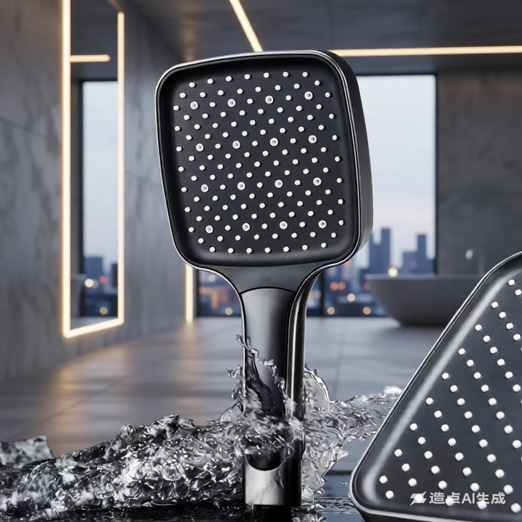 

Square Silicone Handheld Shower Head - High-Pressure, Easy Install & Strong Flow