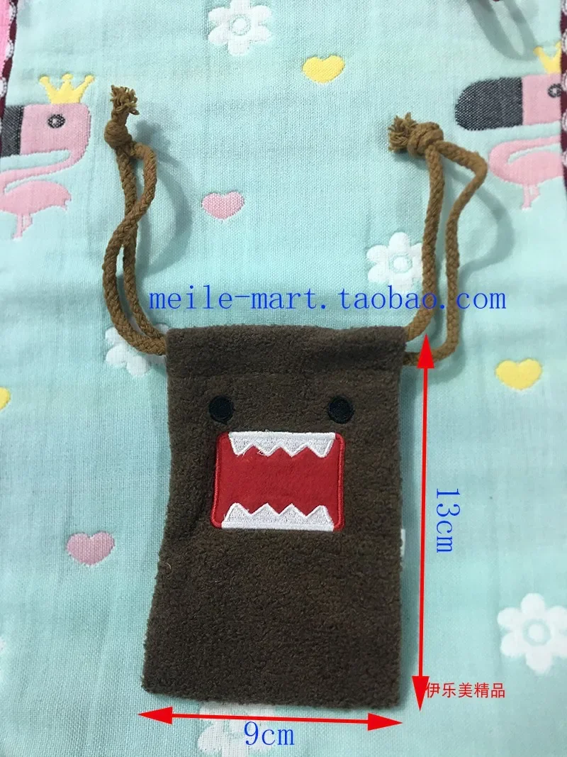 Domo Kun Plush Drawstring Bag Pouch Cute Small Drawstring Pouch Anime Kawaii Storage Bag Organizer