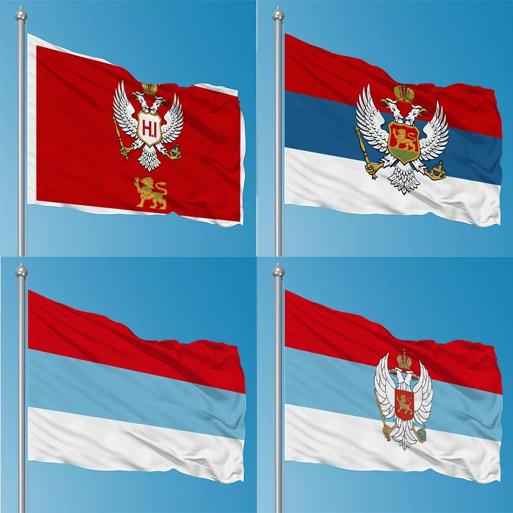 FLAGDOM 90x150cm Flag of Montenegro Polyester Printed Flag of History of Montenegro Banner For Decor(Montenegro FLAG)