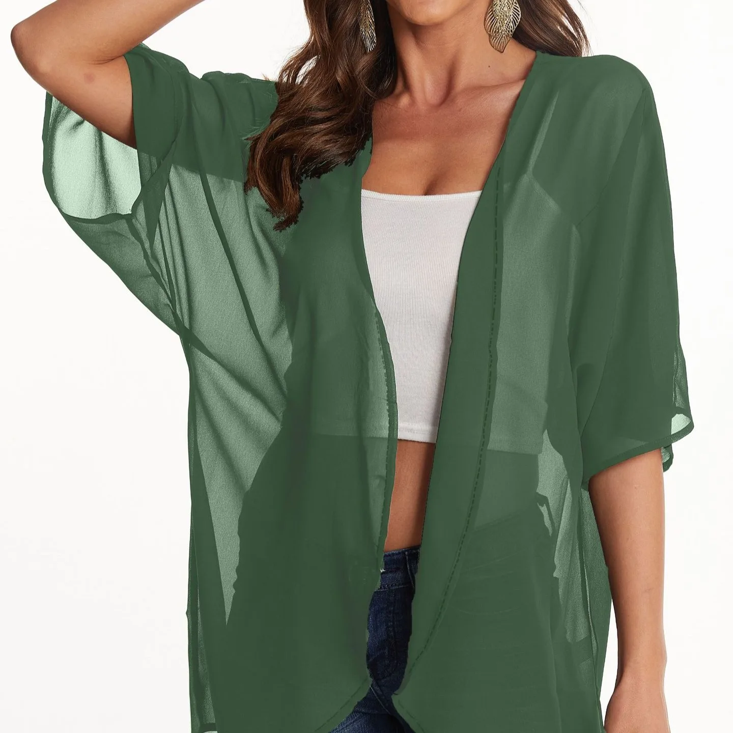 2025 Stampato Donna Estate Abbigliamento da spiaggia Bikini Wrap Dress Pareo Tunica Costume da bagno Cover Up Lungo Kimono Cardigan Top estivo