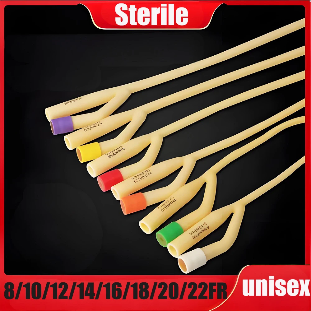 

1 ~ 20 шт. одноразовый мочевой катетер, медицинская стерилизация, двусторонний латексный катетер Фоли, катетер мочи с мягким клапаном