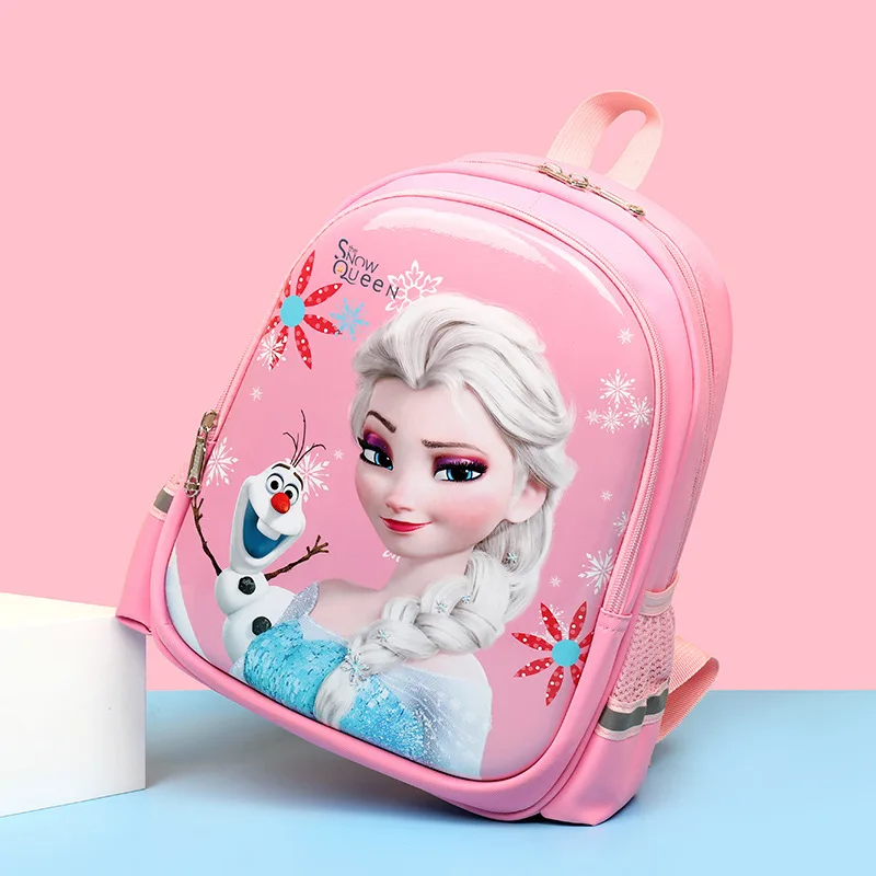 Disney Princess Elsa Cartoon Kitt zaino per bambini 2024 Summer Cute Lightweigh zaino per studenti a doppia tasca di grande capacità