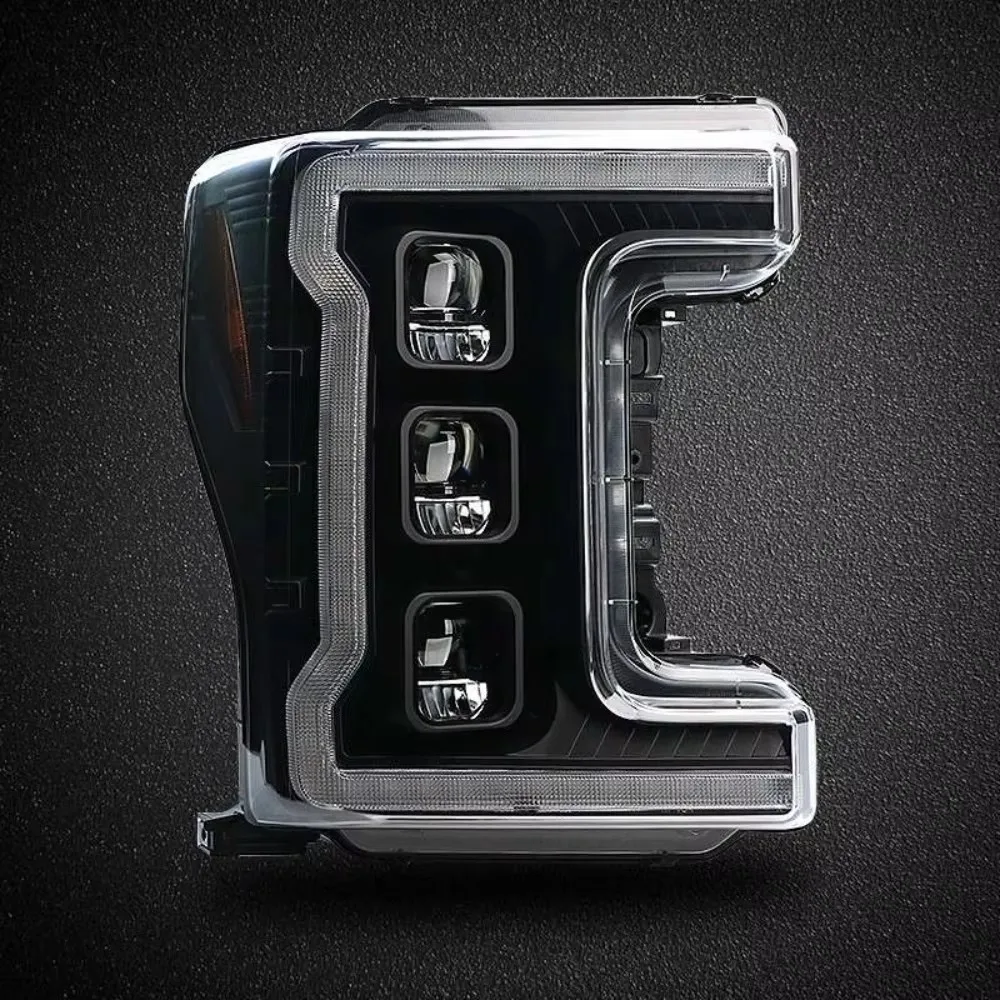 HETOP F250 Headlights 2017-2020 Upgrade LED Head Light DRL Plug and Play Triple Lens Version Accessories Headlamp for Ford