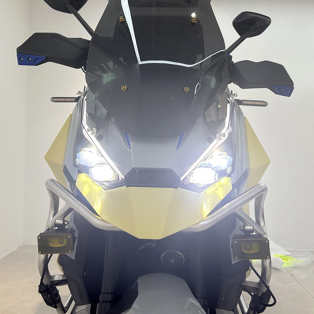 For ZONTES 368G 368 G Motorcycle Front Lamp Headlight Guard Len Cover Protector Head Light Lamp Screen Acrylic Shell Accessories