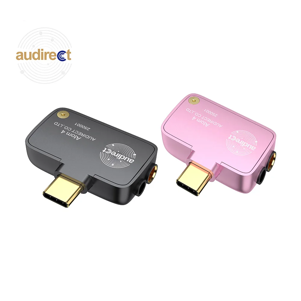 

Audirect Atom4 Portable USB DAC Decoder USB C Headphone Amplifier Cell Phone Dongle TYPE C AMP