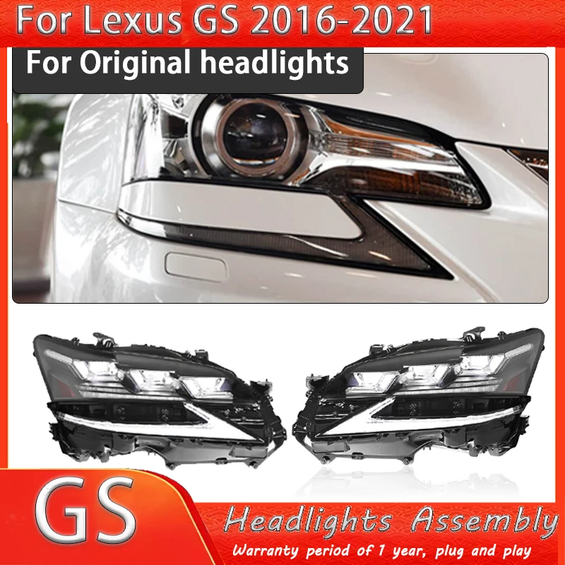 

Car Styling for Lexus GS250 Headlight 2016-2021 GS350 Head Light GS DRL Turn Signal Low High Beam Projector Lens