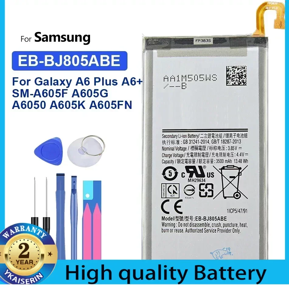 Battery for Samsung Galaxy J8 J810 Cell Phone Battery EB-BJ805ABE Spare Parts Replacement 3500 MAh Bateria Batterie + Track NO