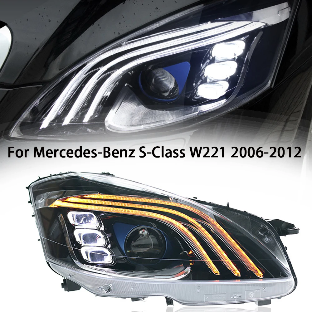 

Car Styling Head Lamp for Benz W221 Headlights 2006-2012 S300 S400 Headlight LED DRL Signal Maybach Style Auto Accessories