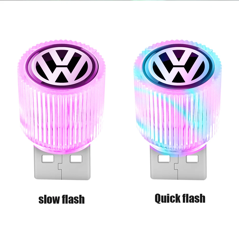 1pc Portable Light Plug Play Decorative Atmosphere Lamps Car Small USB LED Ambient Light for Volkswagen Tiguan GTI TOURAN GOLF