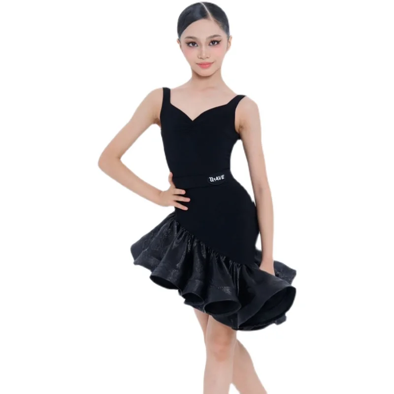 UK Latin oefenpakje: trainingsjurk voor volwassenen, dames en meisjes, premium dansrok Draag ballroomdanskostuums