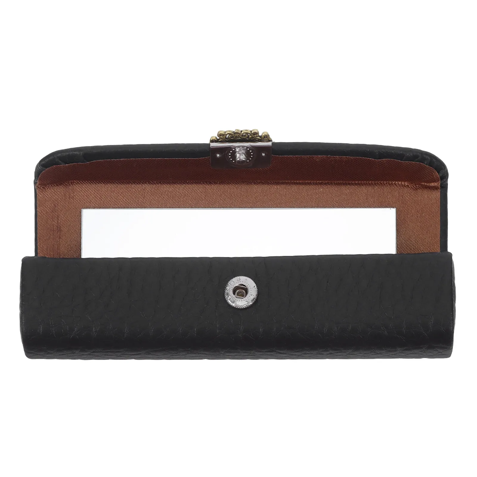 

Портативный футляр для помады, компактный мини-органайзер с зеркалом, дорожная сумочка, держатель для косметики, стильный и легкий.