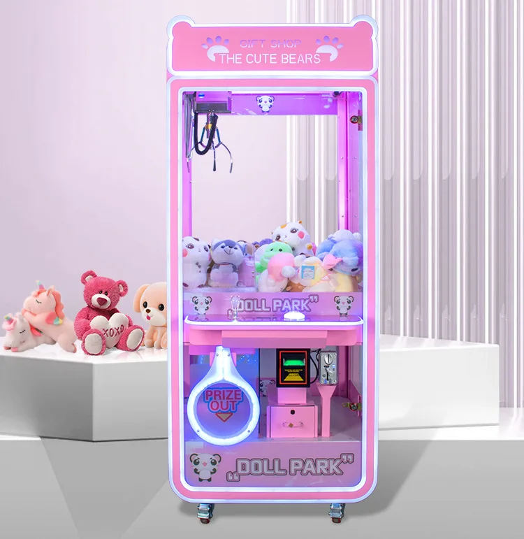 

Coin Operated Arcade Doll Machine Claw Crane Grabber Prize Vending Out Toy Gift Game Machine