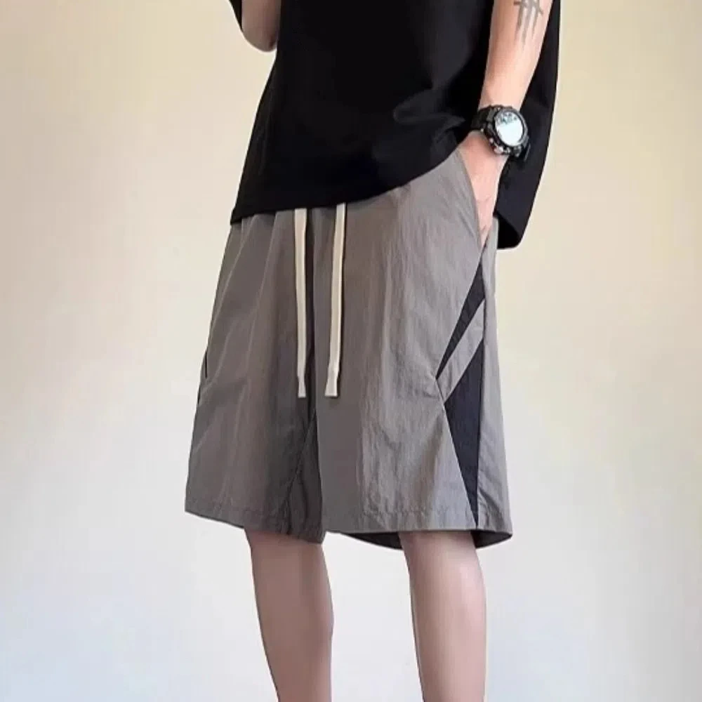 

Модные свободные повседневные тонкие шорты с высокой талией и широкими штанинами, пляжные летние брюки до колена для студентов