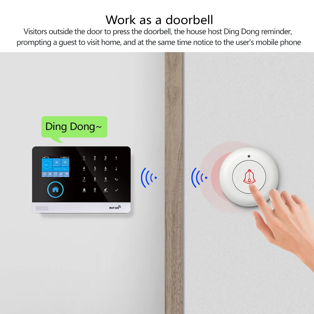 Tuya Wireless Alarme Maison Wifi House Alarm Smart Home Alarm System kits Security Protection Support Smart Life And ALexa