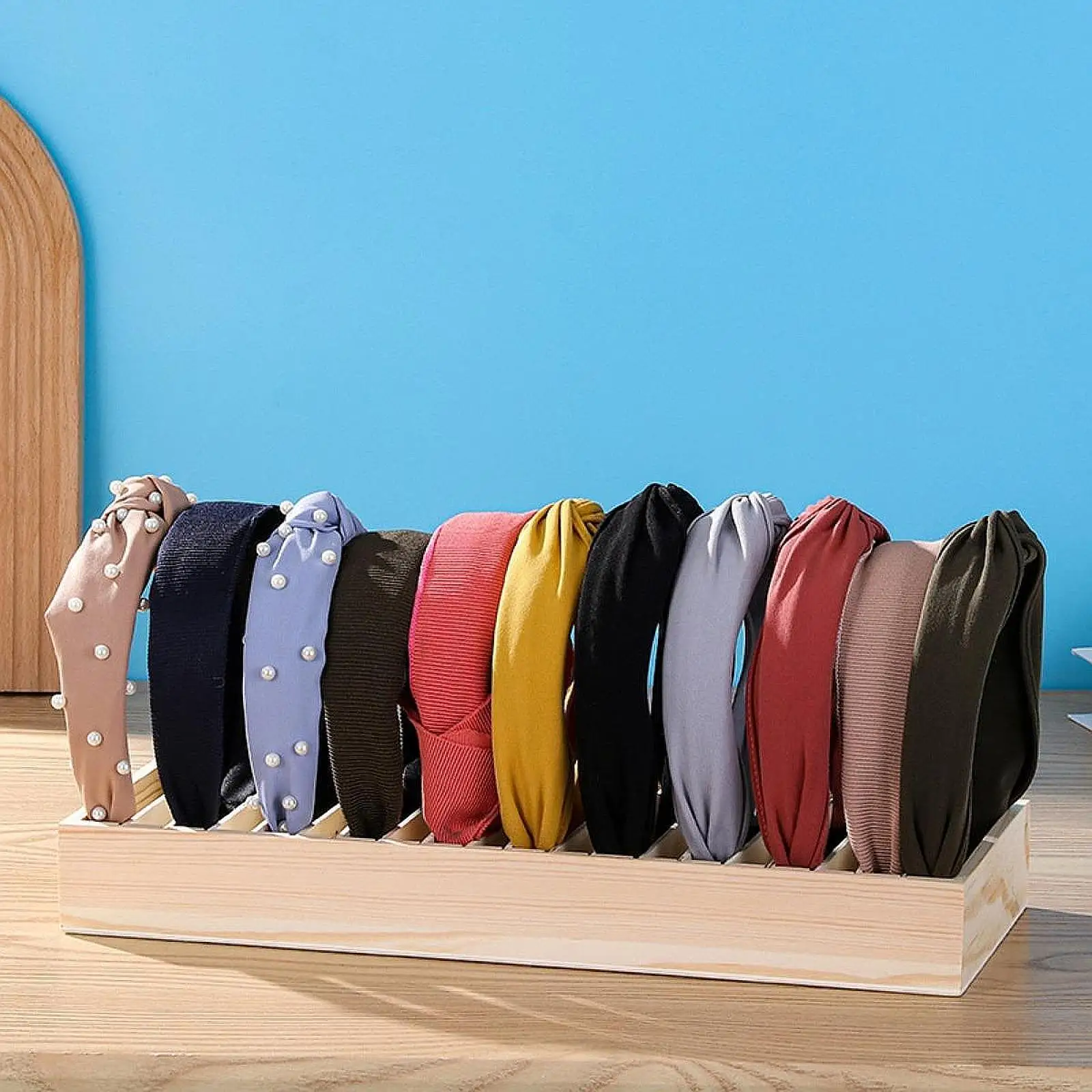 

Деревянный ободок для волос, легкий универсальный портативный элегантный держатель для браслета, декор с разделителями, органайзер для ювелирных изделий