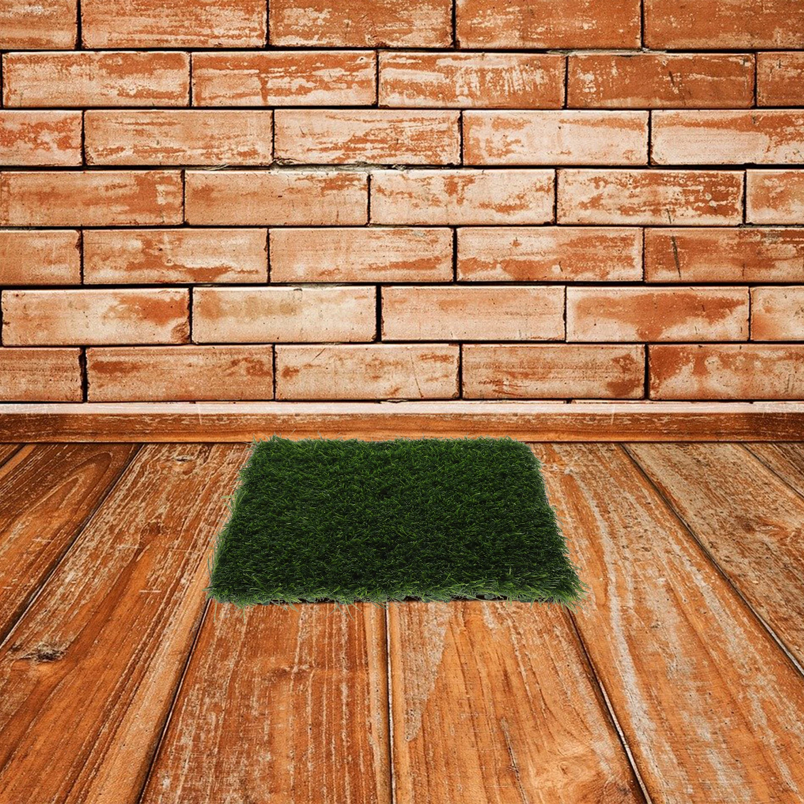 

Artificial Grass Rug for Dogs Patio Balcony Decor Interlocking Turf Tiles Outdoor Fake Grass Faux Greenery Puppy Potty Training