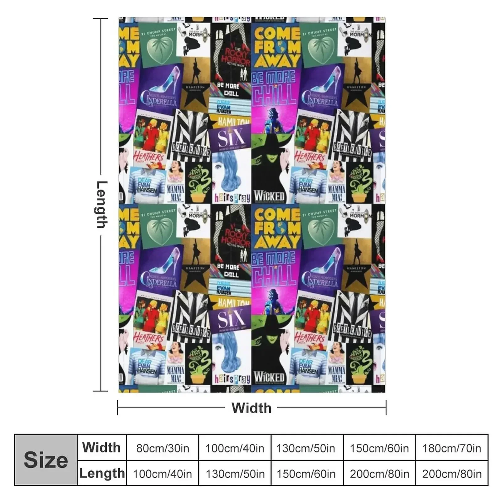 Musicals Collage III Original Throw Blanket decorative Designers Thermal Sofa Throw Plaid on the sofa Luxury Blankets