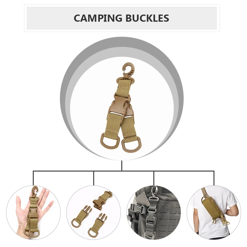 3 قطعة حزمة الخصر حلقة تسلق النايلون مشبك لسلاسل المفاتيح في الهواء الطلق المشي لمسافات طويلة التخييم على ظهره والعتاد متعددة الوظائف معلقة هوك #6