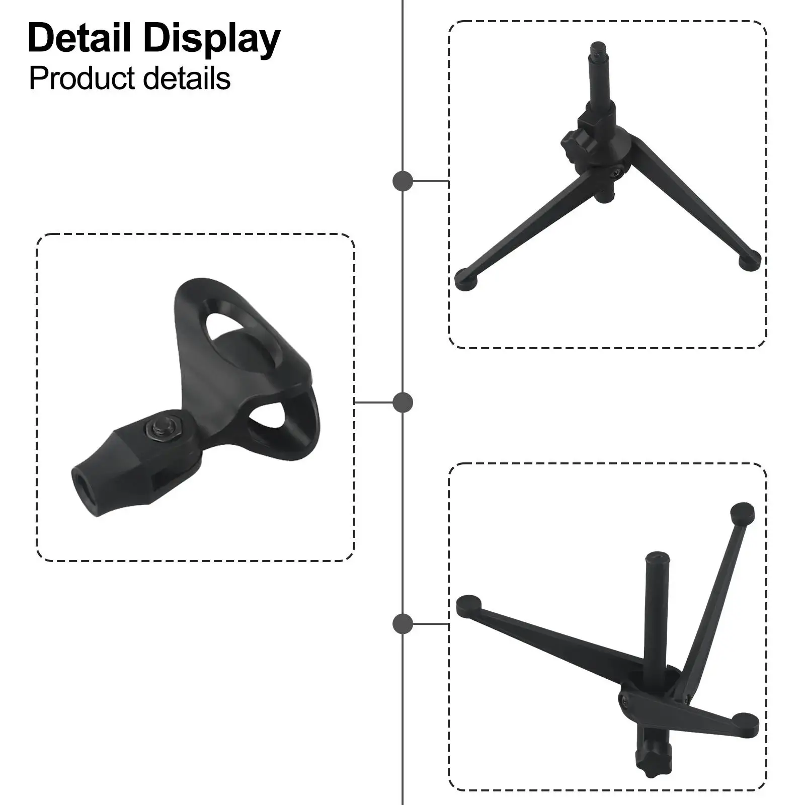 Lightweight Bracket Space-Saving Desktop Tripod Desktop Microphone Tripods Stand Adjustable For Live Streaming Recording Karaoke